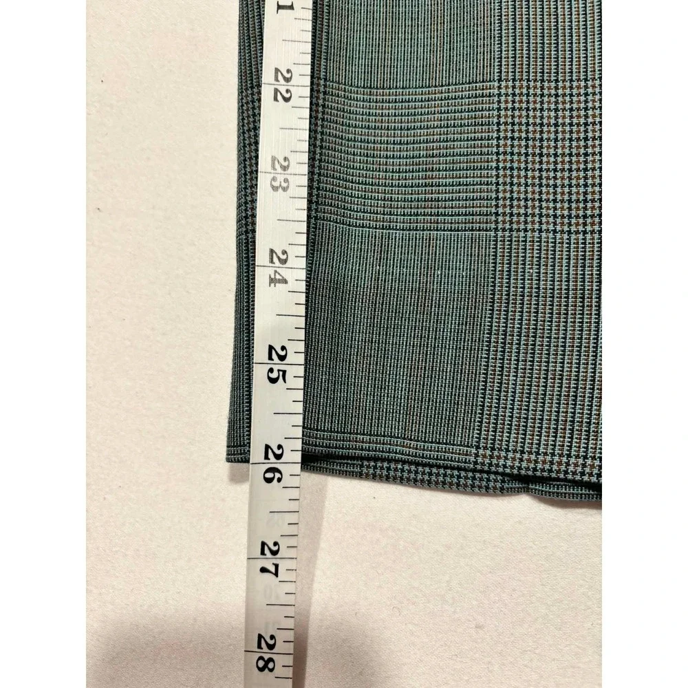 Farah Vintage Blue Glen Plaid Dress Pants Straight Leg Mens 32x28‎ USA Made